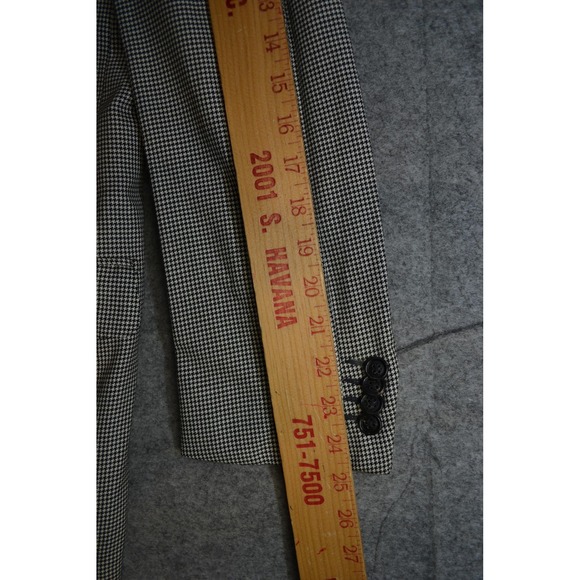 Ermenegildo Zegna Blazer‎ Mens 44 Houndstooth Wool 15milmil15 Italy Sport Coat - Picture 14 of 16